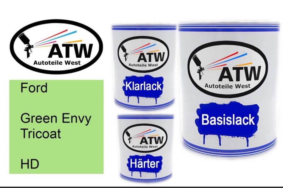 Ford, Green Envy Tricoat, HD: 1L Lackdose + 1L Klarlack + 500ml Härter - Set, von ATW Autoteile West.